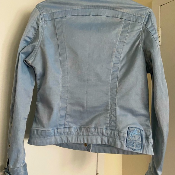 PARASUCO Baby Blue faux leather Jacket M $120 - Picture 2 of 10